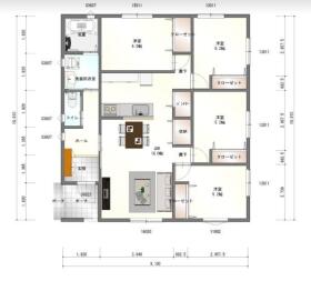 【間取り図】
【平屋】建物プラン例