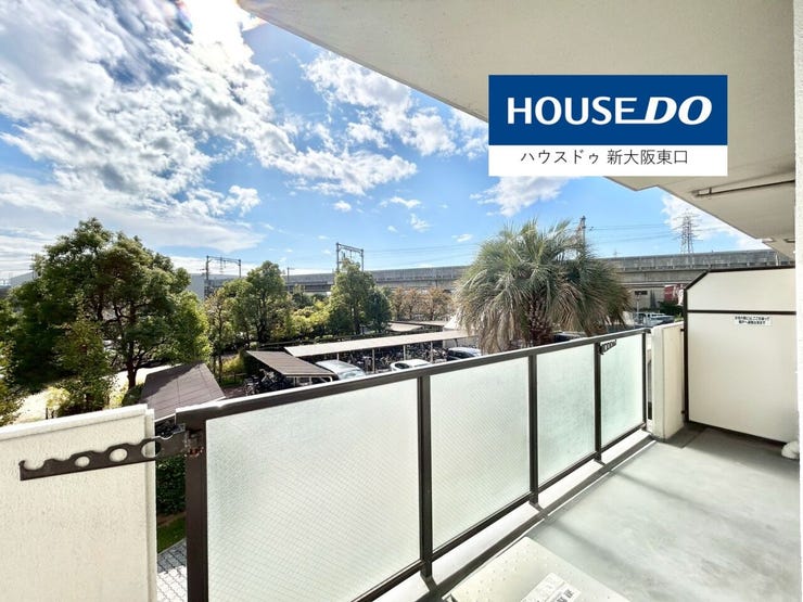 南向きのバルコニー