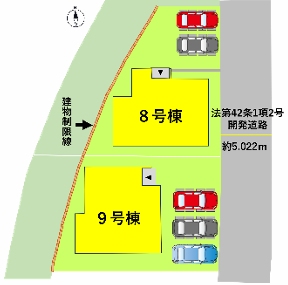 普通車が2台駐車できます
