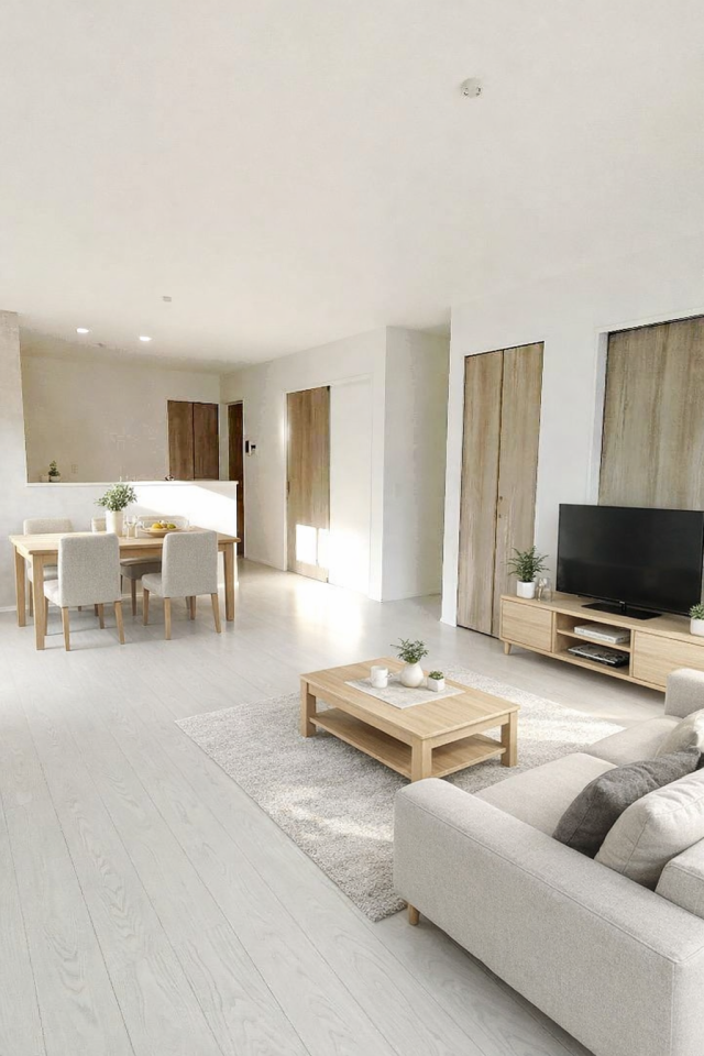 ※写真の家具・家電は配置イメージです。広々としたリビングでキッチンともコミュニケーションをとれる家族団らんの部屋です