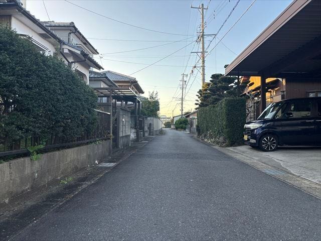 北側公道(2025年11月11日 撮影)