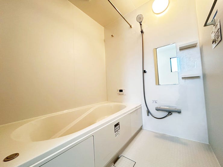 室内物干し付の洗面脱衣所♪小倉南区葛原東新築戸建て◎駐車場◎オール電化◎全室収納◎電動シャッター