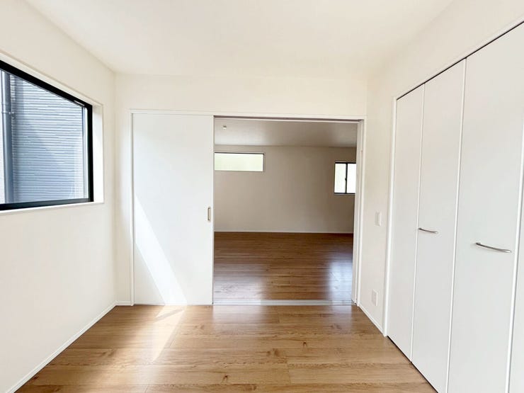 室内物干し付の洗面脱衣所♪小倉南区葛原東新築戸建て◎駐車場◎オール電化◎全室収納◎電動シャッター