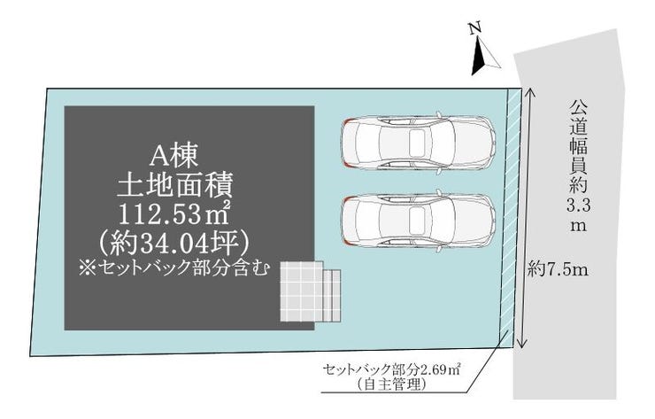 並列2台駐車可能です。