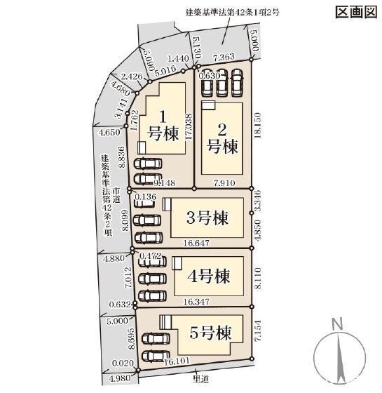 ■□■区画図■□■
3号棟
土地面積:138.36㎡
建物面積:105.99㎡