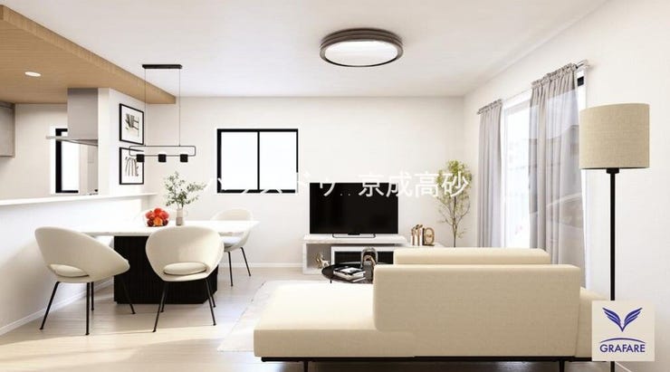 【外観】
家具・小物はホームステージングです。