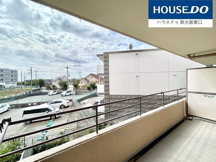 南向きのバルコニーです。