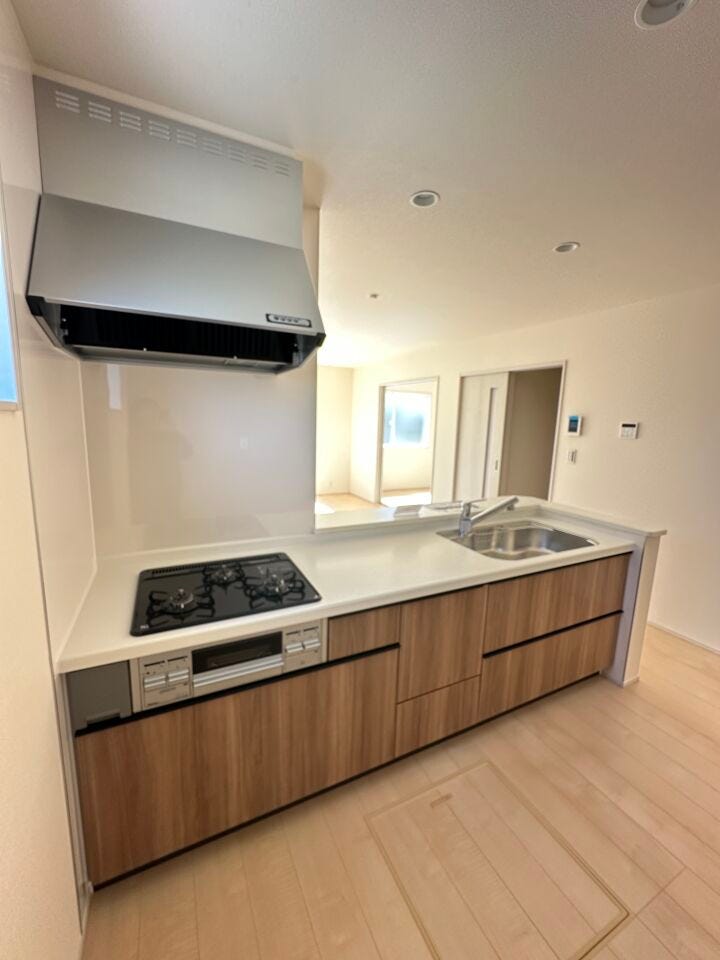 機能面や使いやすさを備えたシステムキッチンで原水・シャワー・浄水をひとつの水栓でスムーズに切り替えられ、とても便利な浄水器がついています。