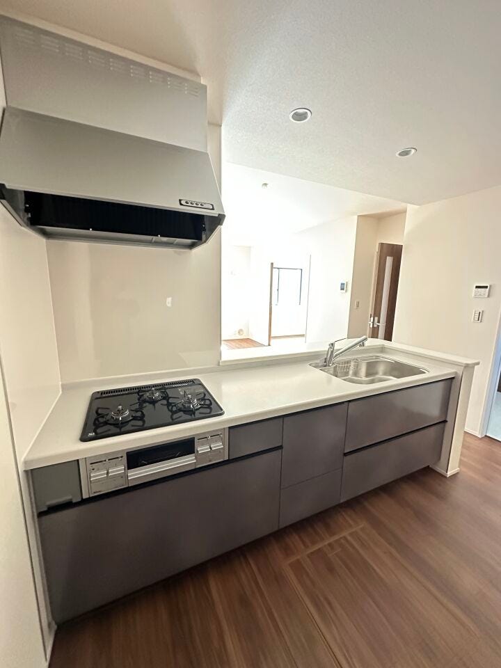 機能面や使いやすさを備えたシステムキッチンで原水・シャワー・浄水をひとつの水栓でスムーズに切り替えられ、とても便利な浄水器がついています。