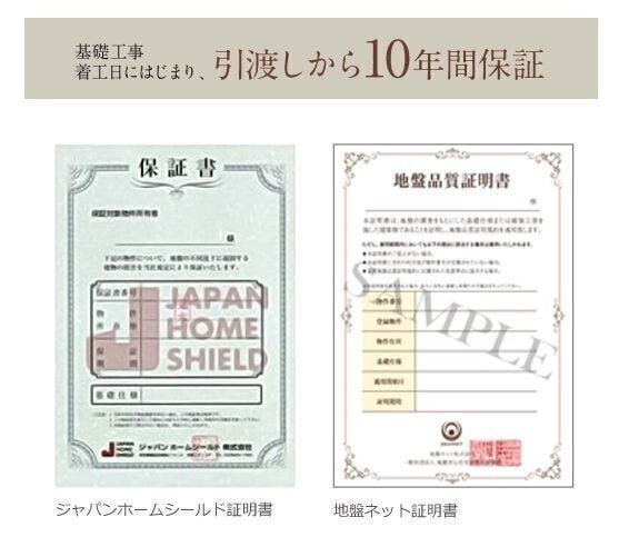 【point5】品質保証
基礎工事着工日にはじまり、引渡しから10年間保証致します。