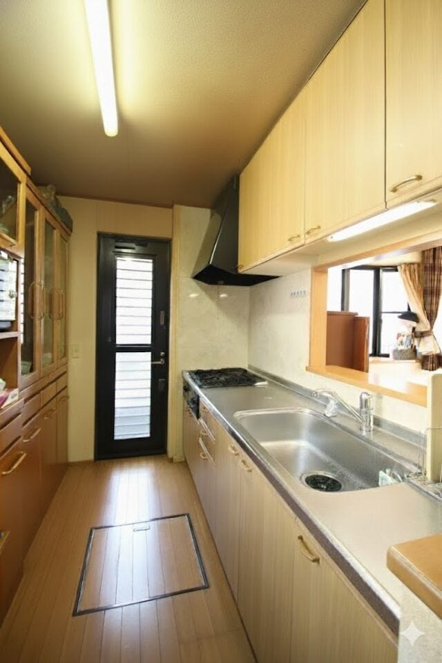 家族との会話を楽しみながら料理を作りたい方にぴったりの対面キッチン♪コンロは調理するならやっぱり火を使って調理したい方にうれしいガスコンロ(3口)です。
(CG加工の為、現況と異なります。)