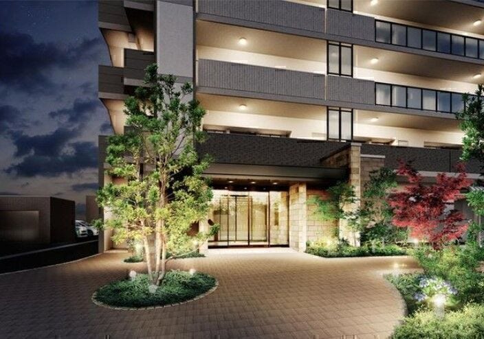 【エントランスアプローチ完成予想図】