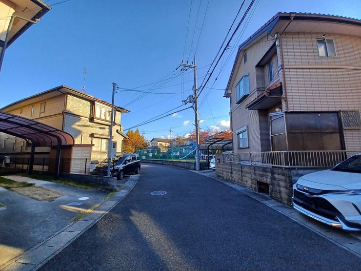 見通しの良い前道道路です
