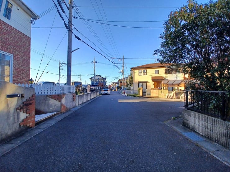 見通しの良い前道道路です