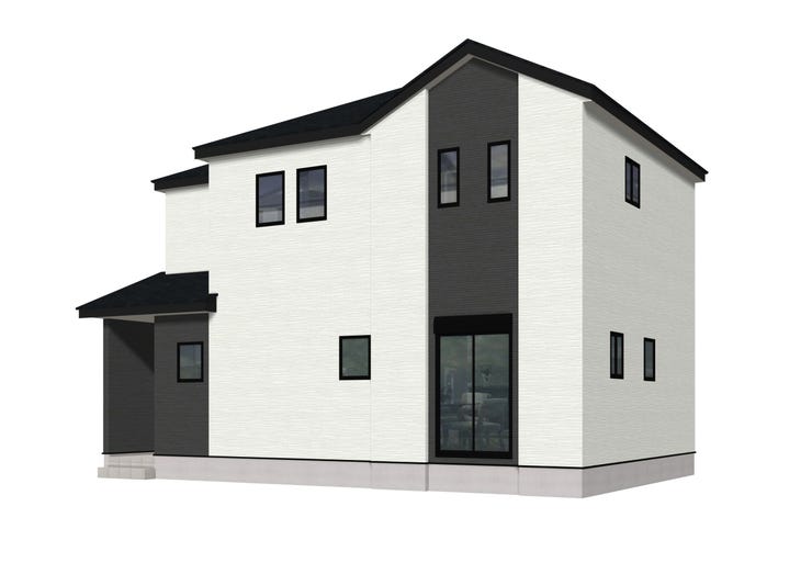 【外観】
駐車場並列4台♪小倉南区中吉田新築戸建て◎都市ガス◎全室収納◎広々WIC◎バルコニー