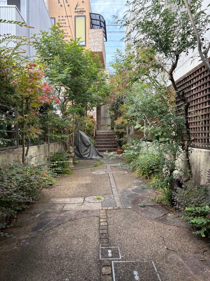 専用通路は素敵なスペース