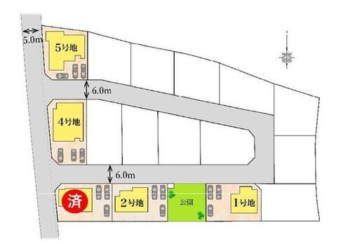 ■□■区画図■□■
2号地
土地面積:202.41㎡
建物面積:115.09㎡