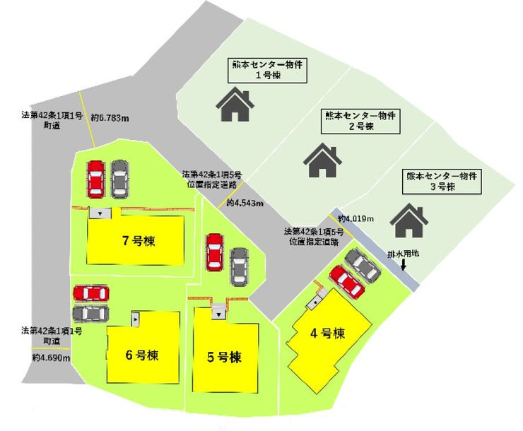 ■□■区画図■□■
7号棟
土地面積:201.04㎡
建物面積:112.19㎡