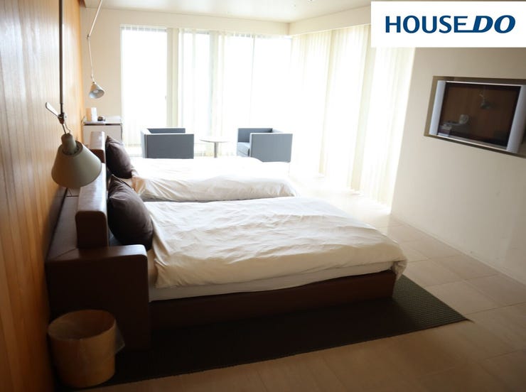 29階 ゲストルーム(5000円/1泊1室)♪和室・洋室各1部屋☆(写真は洋室)。料金は変更する場合がございます。