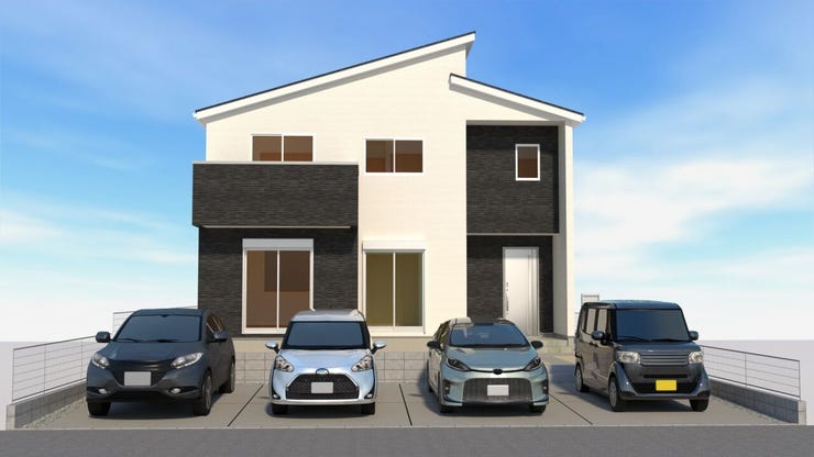 駐車並列4台可能!来客時の車の出し入れもスムーズ☆