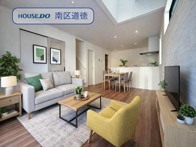 吹き抜けがあり開放的!
※画像はイメージです。実際の写真に家具や調度品をCG合成したものです。(家具等は販売に含まれておりません)