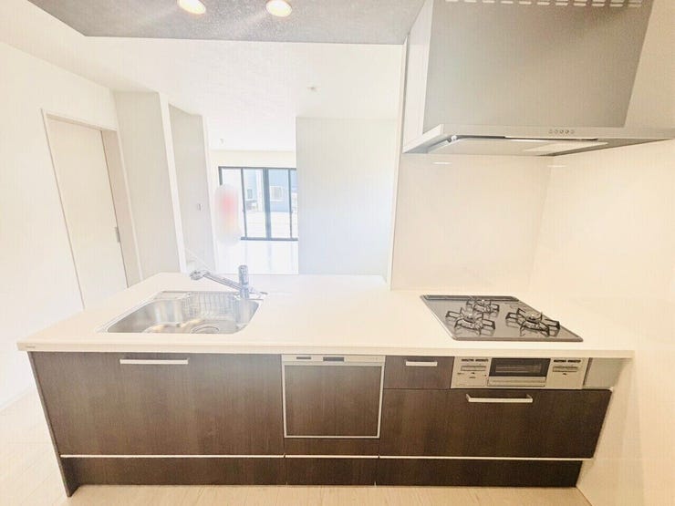 システムキッチンは調理に必要な道具を最小限の動きで取り出せるよう、使い勝手も工夫されており、収納力と収納のしやすさを同時に備えています!