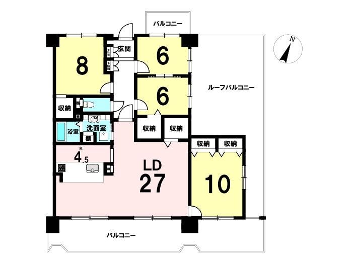 【間取り】
4LDKの間取りです。