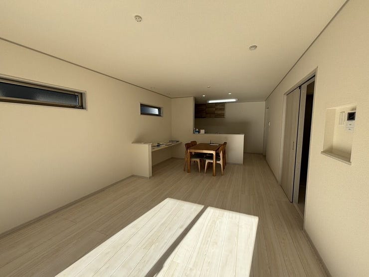 奥行ある18帖のLDK