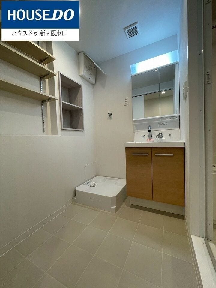 洗面所スペースはゆったりと取られています。