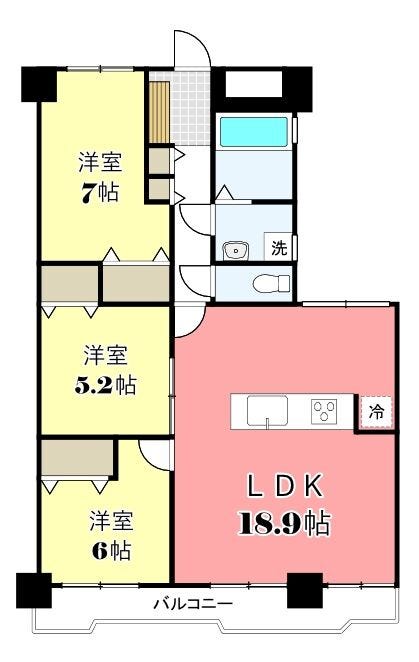 【間取り】
【リノベーション物件】最上階!3LDK☆
小学校・中学校も徒歩約15分圏内♪
お子様の通学も安心の距離です。
