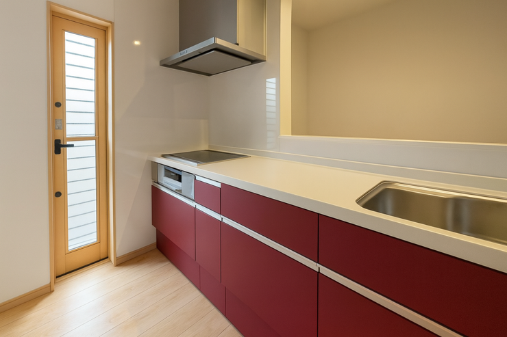 キッチンはIHクッキングヒーターで、お掃除や日々のお手入れがしやすく安心です♪
※画像は家具消し等加工を実施しております。