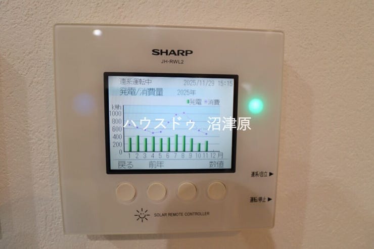 太陽光発電システムの発電モニター