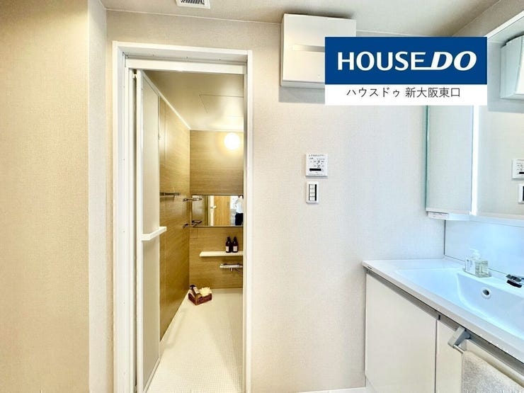 洗面スペースもゆったり広め。