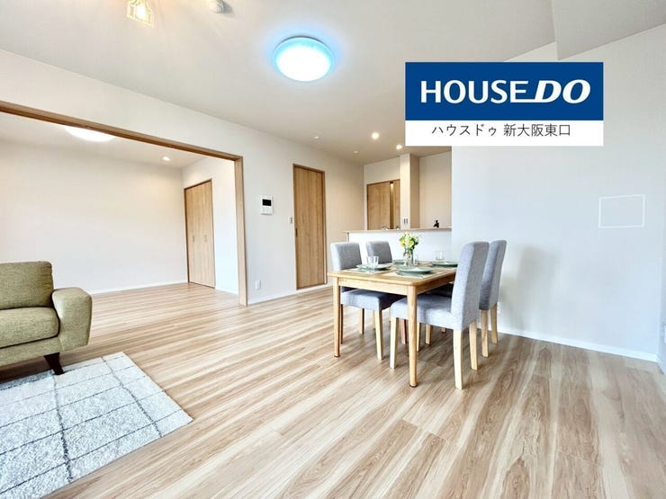 東向きのバルコニーがあり、奥は7.1帖の洋室がある
16.4帖のLDKです。