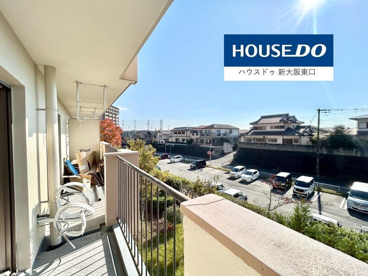 南向きのバルコニーです。