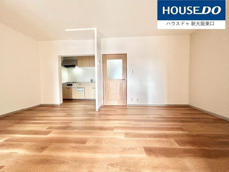 14.5帖の広々LDK
壁付けキッチンなのでより広くお使い頂けます。