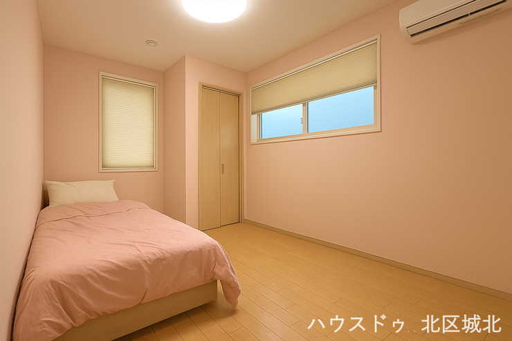 ※イメージ画像(実際の写真をもとに家具等をCGで除去したものになります)
北側4.5帖洋室
自然光が穏やかに差し込み、落ち着いた雰囲気の中でゆっくりとくつろげる静かな空間です。