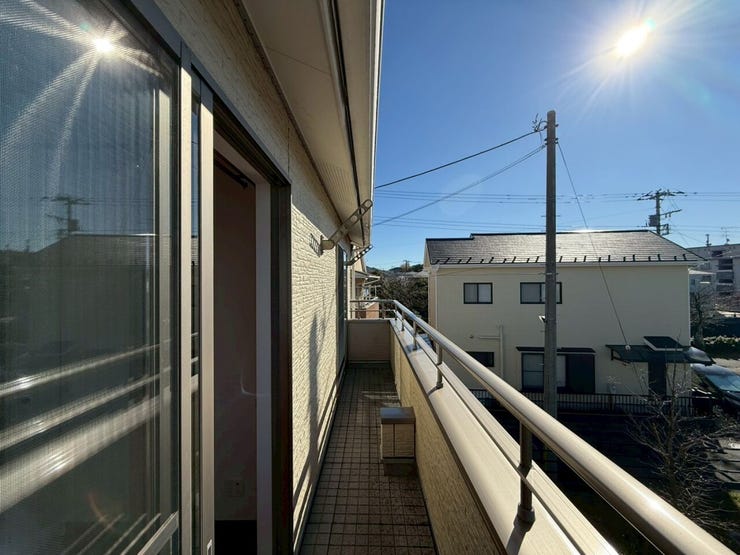 2部屋に連なるバルコニーで動線も◎