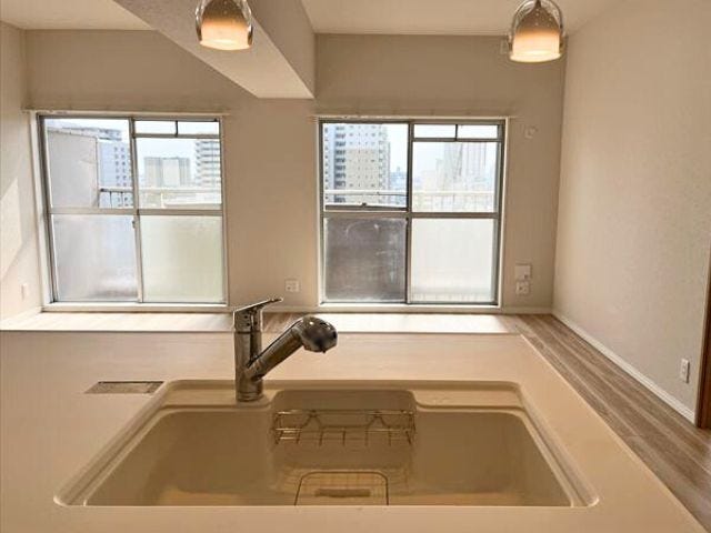 浄水器付き水栓と照明器具
(2026年2月12日 撮影)