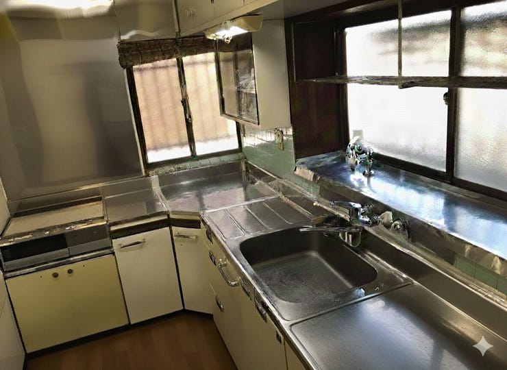 L字型のキッチンはコンロとシンクの動線が短く、効率よく料理ができそうです。作業スペースも広いので使い勝手が良さそうです。(CG加工)