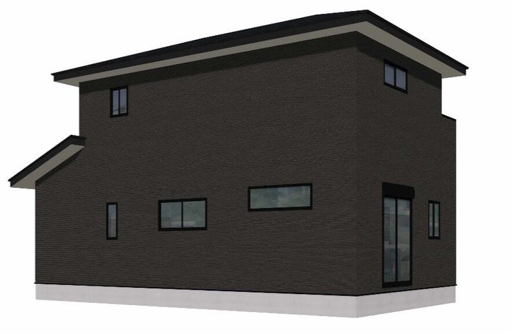 完成予想図、背面。現況と異なる場合は現況優先となります。