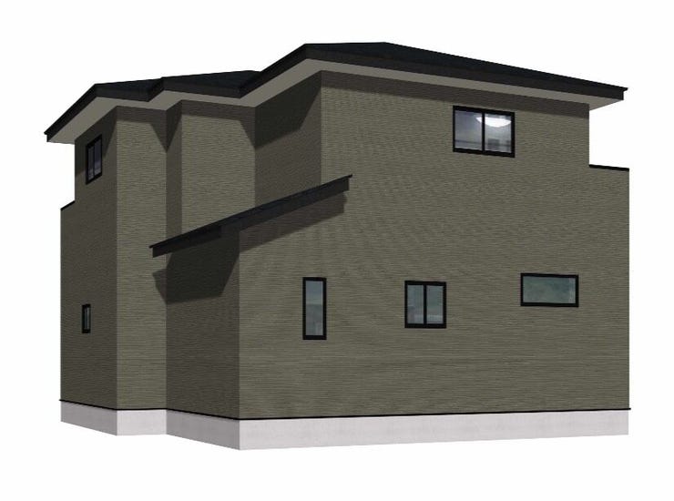 完成予想図、背面。現況と異なる場合は現況優先となります。