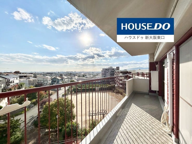 南向きのワイドバルコニー