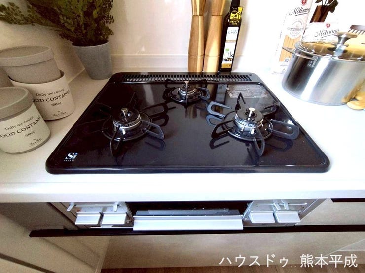 3口コンロで時短料理が可能