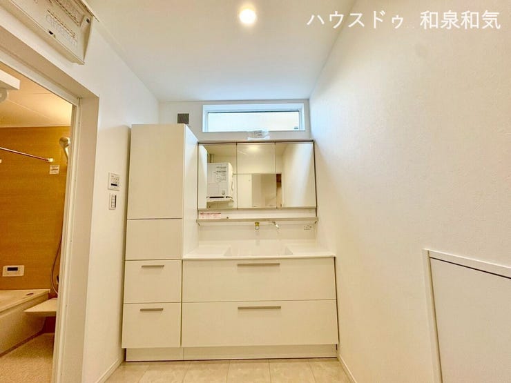 洗面もワイドです