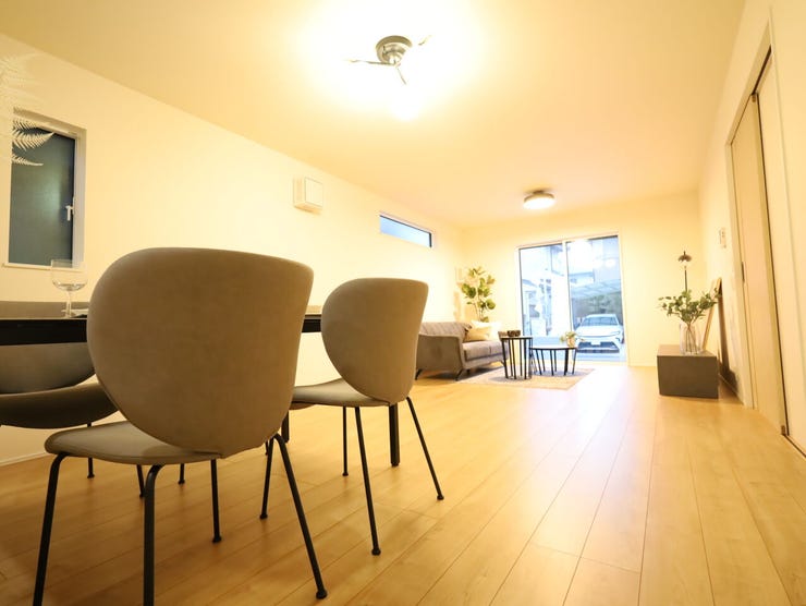 【同社施工例】オープンでのびやかな空間を生み出すひろびろとしたLDK。家族との時間を大切にした住空間です。