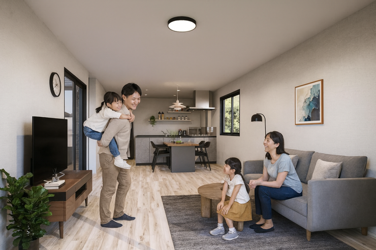 【Image Perspective】
20帖リビングで家族で過ごしましょう!
資料請求はハウスドゥ北宿通りまでお問い合わせください!
※あくまでもイメージ画像になります。