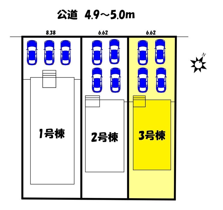 【区画図】
【区画図】3号棟
