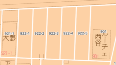 ご参考・地番(922-4)の位置が分かる土地地図