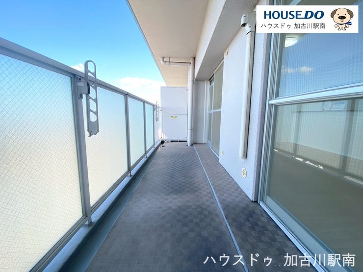 L字型の広々バルコニー